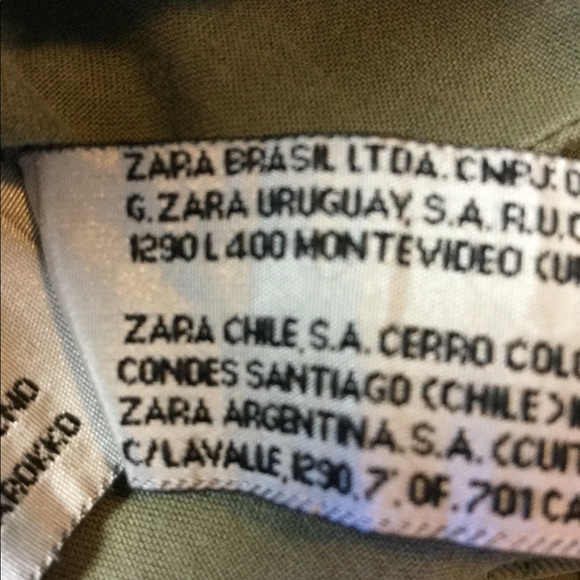 Zara crop military jacket with embroidery XS - Picture 7 of 8